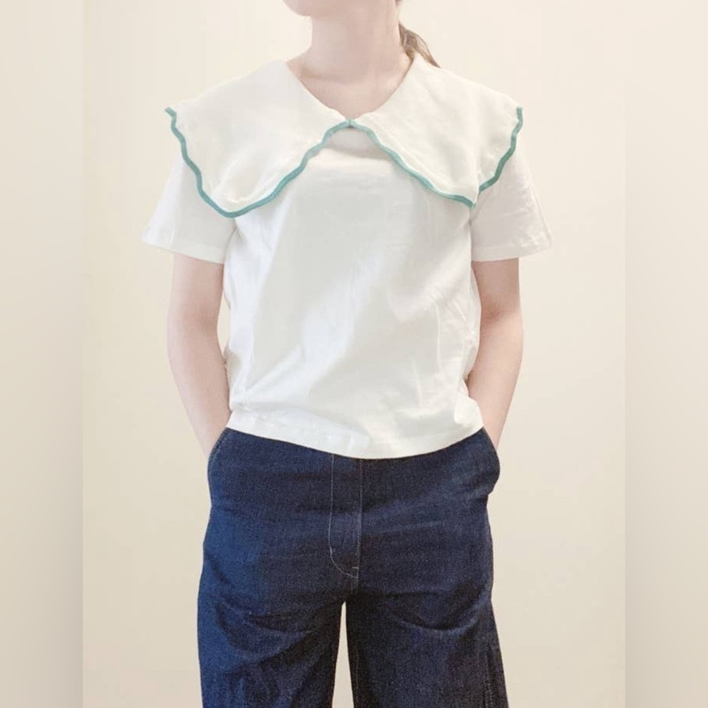 ZARA Peter Pan collar top 1930/042 - Picture 3 of 9